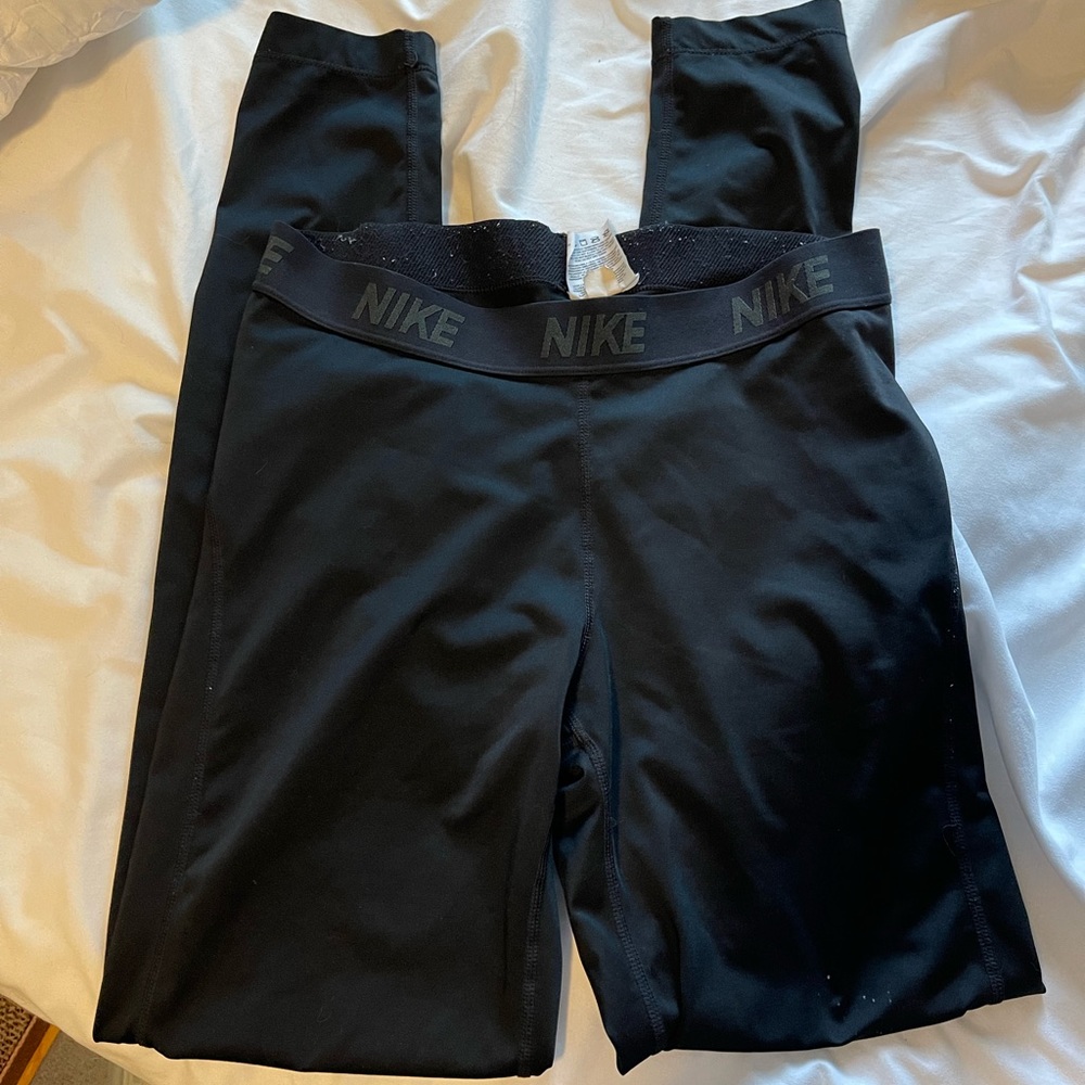 Black Nike Dri-Fit leggings. Size Large. Worn
